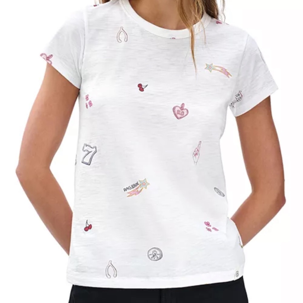 rag & bone lucky charm tee size: small NWT
